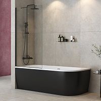 Шторка на ванну Cezares LIBERTA-V-1-TB-80/155-C-NERO