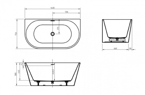 Ванна BelBagno BB710 фото 6