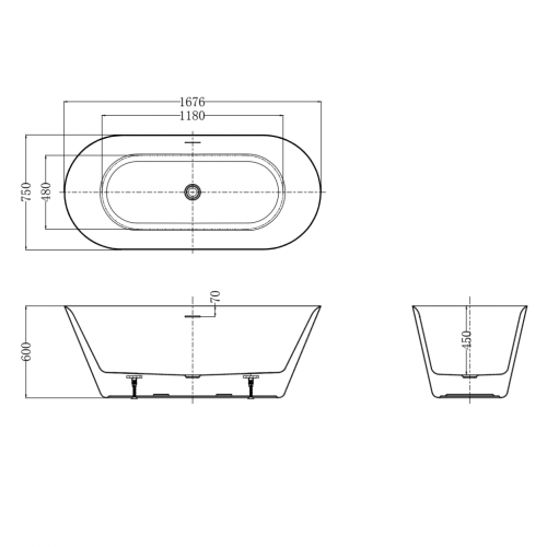 Ванна AQUAme AQM3501GW фото 7