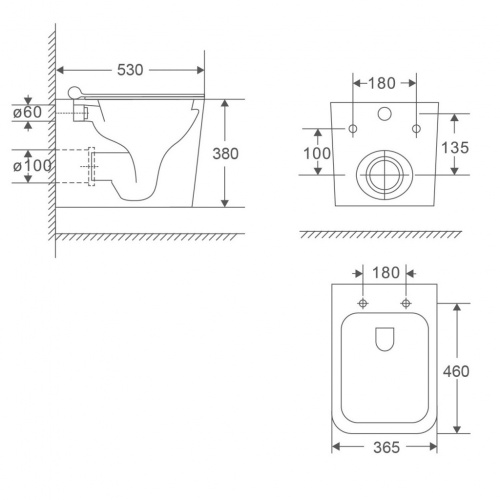 Подвесной унитаз AQUAme AQM2015PRO фото 2