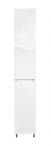 Шкаф-колонна напольная Style Line Даллас с корзиной, Люкс белая, PLUS
