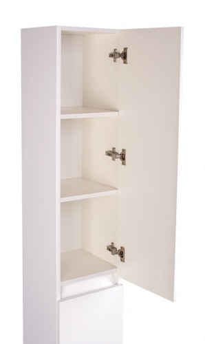 Шкаф-колонна напольная Style Line Даллас с корзиной, Люкс белая, PLUS фото 4