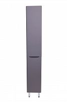 Шкаф-колонна Style Line Бергамо L с корзиной, Люкс антискрейтч серый, PLUS