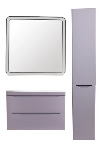 Шкаф-колонна Style Line Бергамо с корзиной, Люкс антискрейтч серый, PLUS фото 5