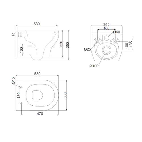 Подвесной унитаз AQUAme Hygiene AQM2021PRO-H фото 2
