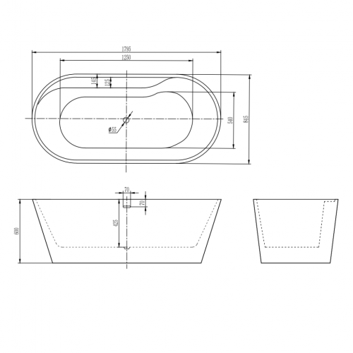 Ванна AQUAme AQM3505MW-L фото 7