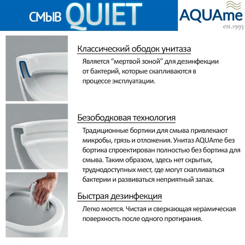 Подвесной унитаз AQUAme AQM2012 фото 9