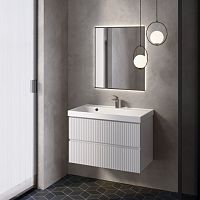 Тумба с раковиной AQUAme S1 80, белая