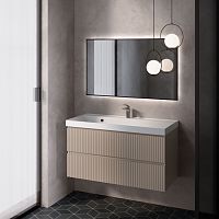 Тумба с раковиной AQUAme S1 100, бежевая