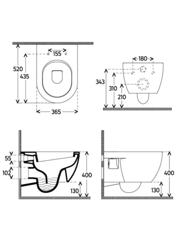 Подвесной унитаз AQUAme AQM2011 фото 9