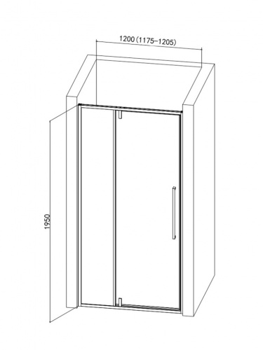 Душевая дверь АQUAme AQM7108-12 Хром фото 3