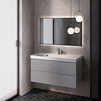 Тумба с раковиной AQUAme S1 100, серая