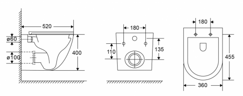 Подвесной унитаз AQUAme AQM2014PRO фото 5