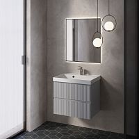 Тумба с раковиной AQUAme S1 60, серая