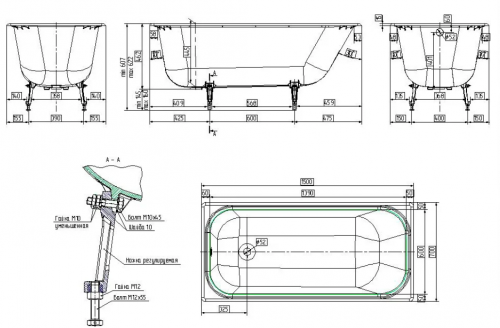Чугунная ванна Wotte Start фото 3