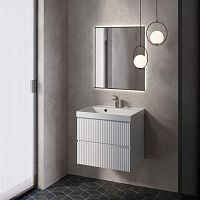 Тумба с раковиной AQUAme S1 60, белая