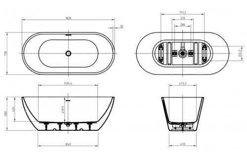 Ванна BelBagno BB701 UNO фото 8