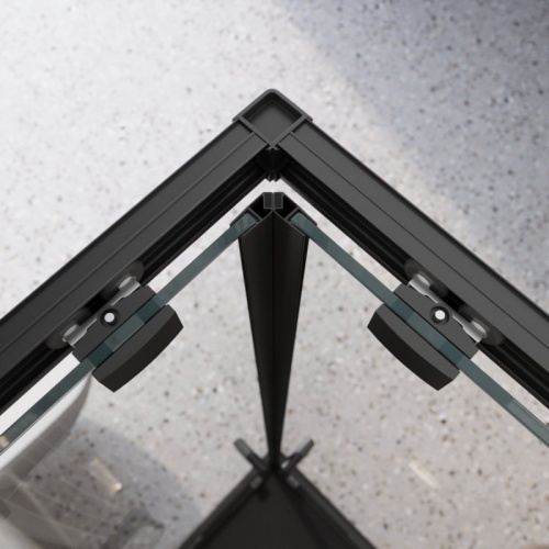 Душевой уголок  BelBagno LUCE-A-2-90-C-NERO фото 2