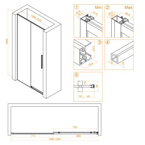 Душевая дверь RGW Stilvol SV-12G фото 3