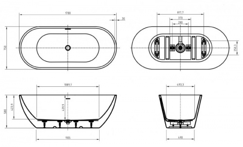 Ванна BelBagno BB701 UNO фото 9