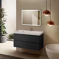 Тумба с раковиной AQUAme S3 100, антрацит