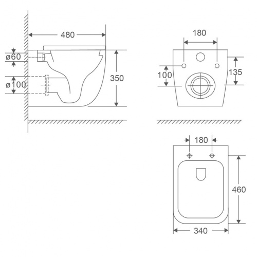 Подвесной унитаз AQUAme AQM2016PRO фото 2