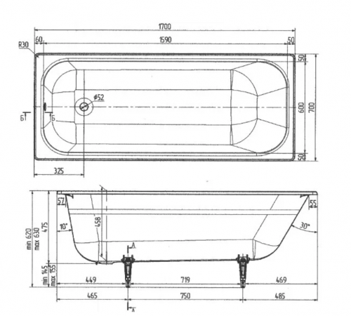 Чугунная ванна Wotte Start фото 5