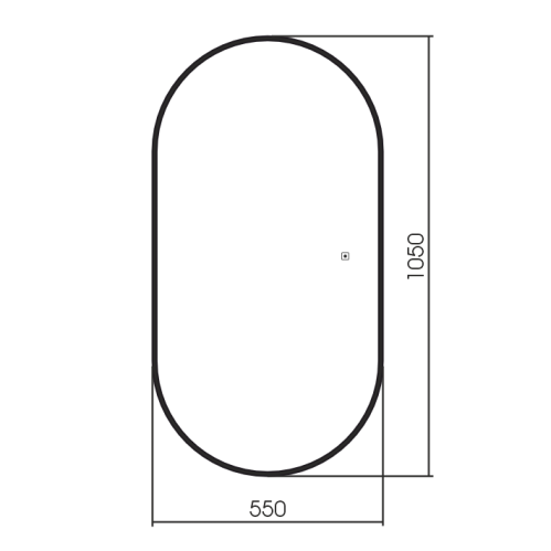 Зеркало АQUAme AQM9109B 55x105, с посветкой и подогревом фото 3