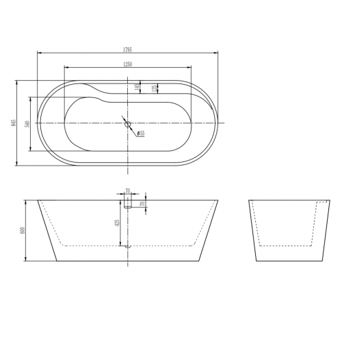 Ванна AQUAme AQM3505GW-R фото 8