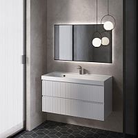 Тумба с раковиной AQUAme S1 100, белая