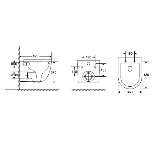 Подвесной унитаз AQUAme AQM2012 фото 10