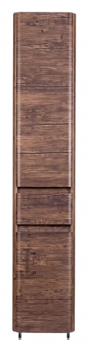 Шкаф-колонна Style Line Атлантика 35 с корзиной, Люкс старое дерево, PLUS