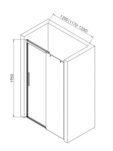 Душевая дверь АQUAme AQM4803-12 фото 4